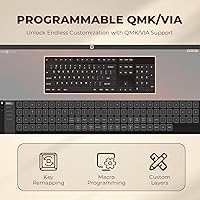 Vista 2 de RK104 - Teclado mecánico retro, 104 teclas de tamaño completo con cable con teclas redondas de máquina de escribir, grano de madera, rollo de tecla