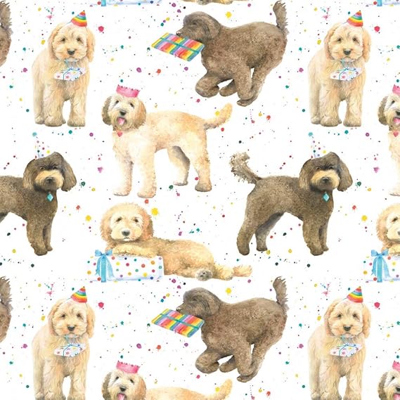 Cockapoo Dog Gift Wrapping Paper 100% Recycled and Recyclable - 2 ...