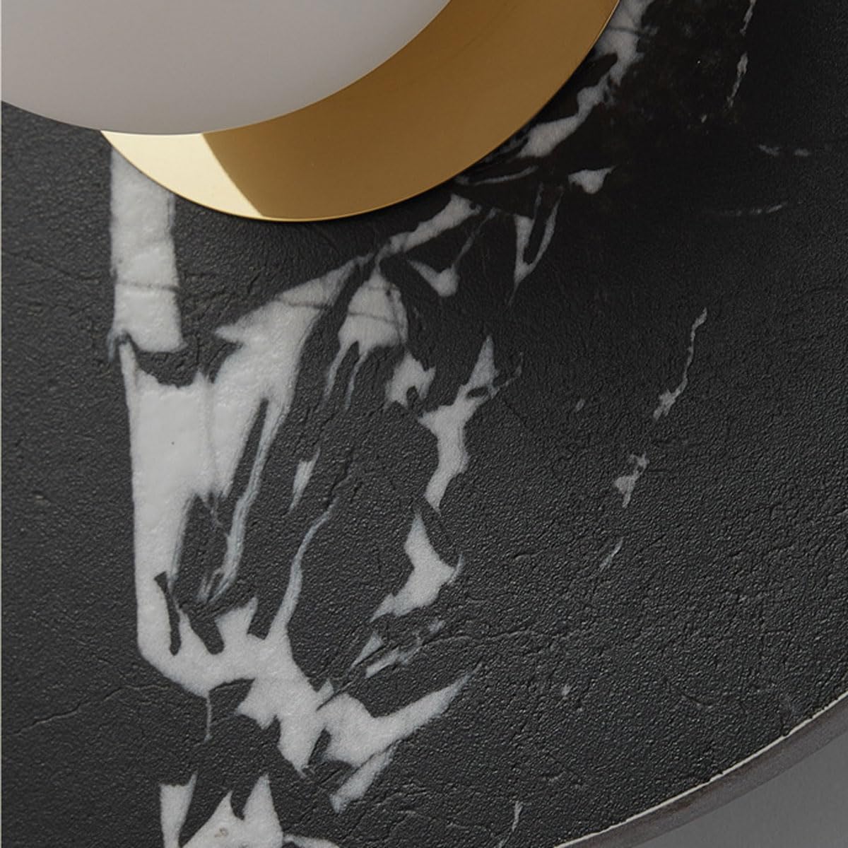 Japanese Natural Stone Wall Sconce Art Decor Wall Light, Marble Entrance Bedroom Wall Sconce,Modern Simple Round Corridor Living Room Background Wall Lamp,Restaurant Stairway Decorative Lamps