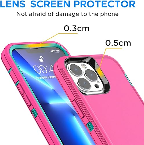 Miniatura 5 de AICase Funda para iPhone 13 Pro (6.1 pulgadas) con protector de pantalla de vidrio, protección contra caídas de alta resistencia, cuerpo completo, a