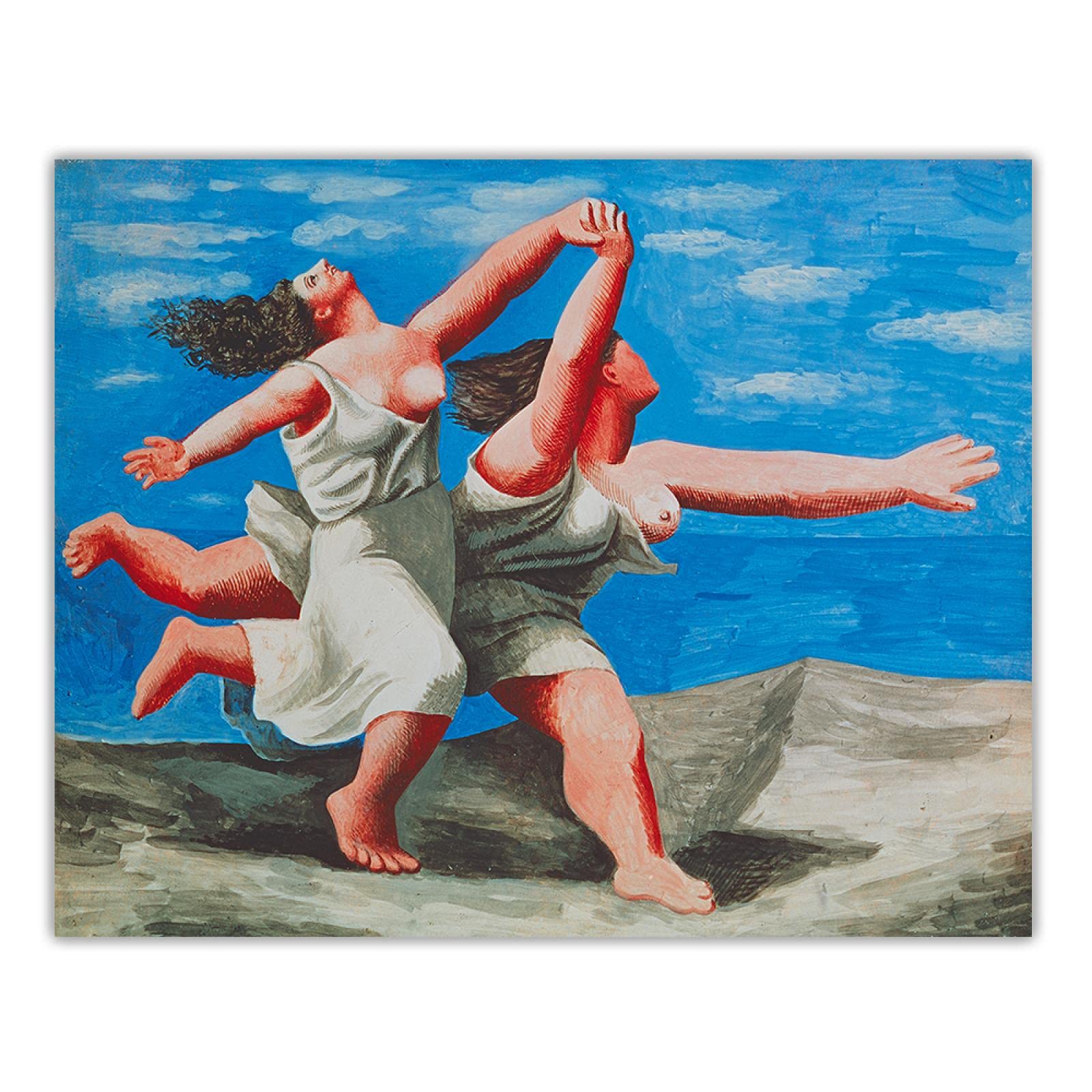 Amazon.co.jp: パブロ・ピカソ《浜辺を走る二人の女性》 キャンバス