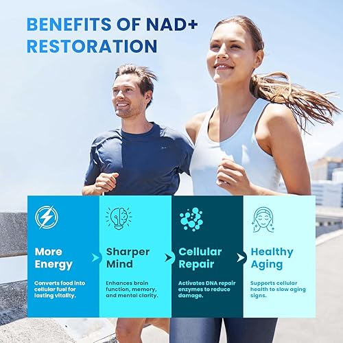 Miniatura 3 de NMNH (NMN Suplemento Alternativa) - Suplemento NAD+ con mononucleótido de dihidronicinamida para la salud celular, envejecimiento saludable y