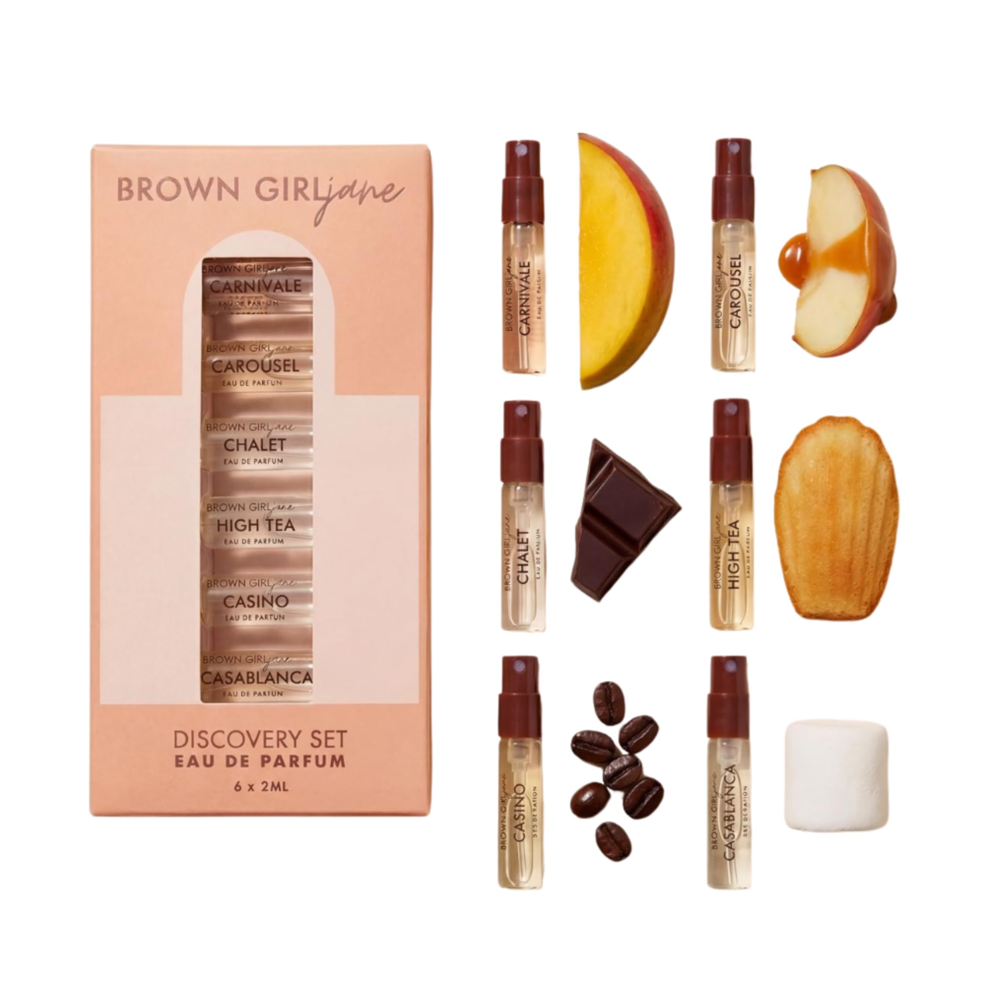 BROWN GIRL Perfume Discovery Set for Women, 6 x 2ml Eau de Parfum