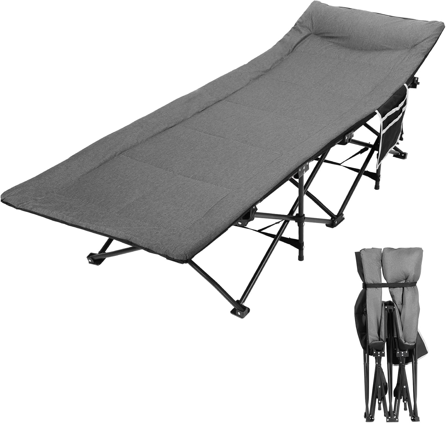 Sunexinlo Camping Cot for Adults Foldable Camp Bed for