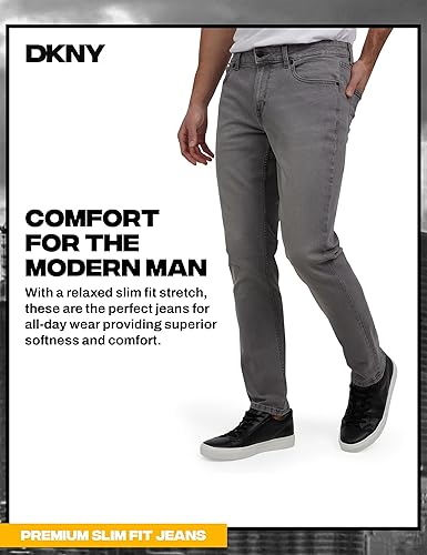 Miniatura 5 de DKNY Jeans para hombre - Jeans elásticos para hombre de primera calidad suaves y ajustados