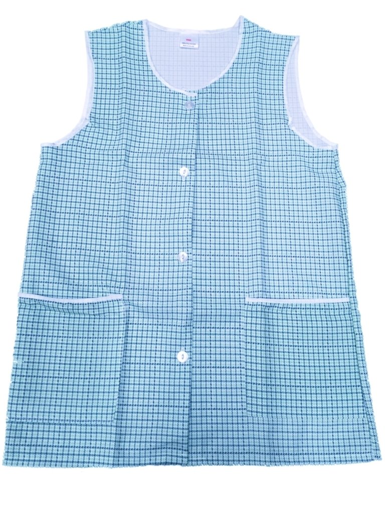 Hduk Tm Tabards & Aprons Women's Turquoise Classic Dogtooth Pattern Tabard Overall With Front Button Fastening / 5 Colours / 6 Sizes (Uk 20/22 (Xos), )