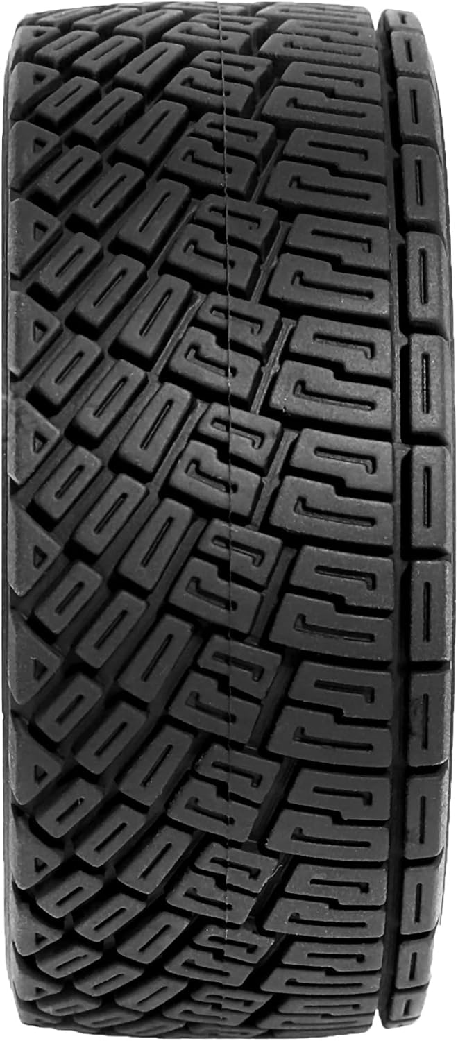 REDSPIDER•1/8 1/7 RC Rally Car Tires On Road Tyres 17mm Hex Nylon Wheels Rims for 1/7 1/8 Scale Racing Car KM WRC C3 ARRMA Felony Infraction Limitless RC On-Road Car (Black)