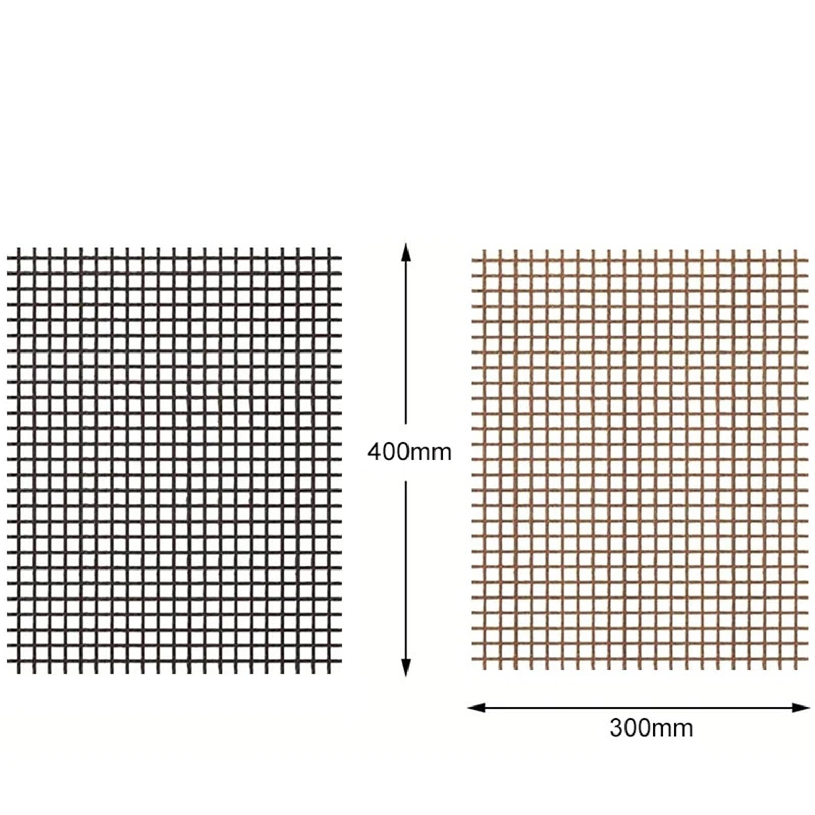 Ofenmatte 6 Stück Antihaft-Grill-Netzmatte, Grillnetz, wiederverwendbar, leicht zu reinigen, Kochmatte, Grill-Werkzeug(Black)