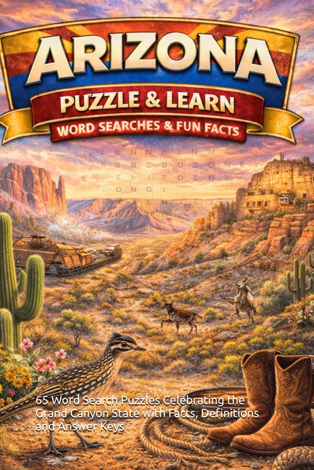 Arizona Word Search and Learn: 65 Word Search Puzzles Celebrating the Grand Canyon State with Facts, Definitions and Answer Keys (Ultimate States Word Search and Learn Collection)