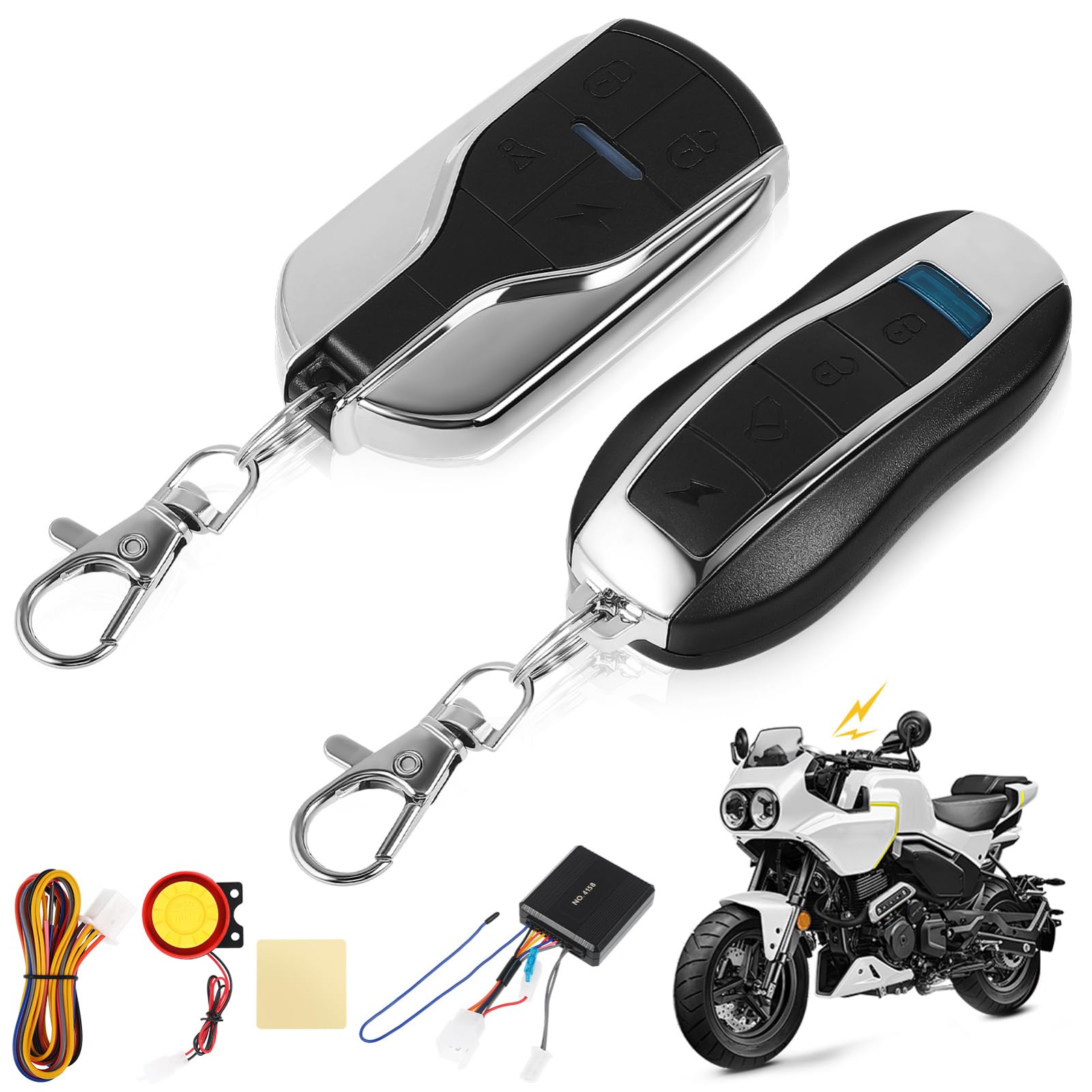Mikikit Allarme Bici Con Telecomando Allarme Ricaricabile Sensibilità Regolabile Avviamento Motore A Distanza Per