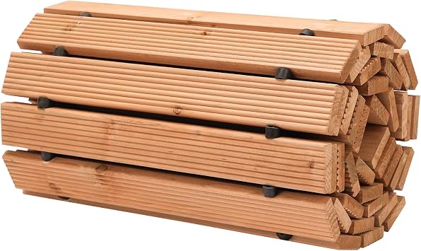 Happybuy Wooden Garden Pathway, 8 ft L x 17 in W, Non-Slip Straight Walkway. Roll Out Cedar Outdoor Path with Wire Rope Connection. Decorative for Backyard Wedding Party.