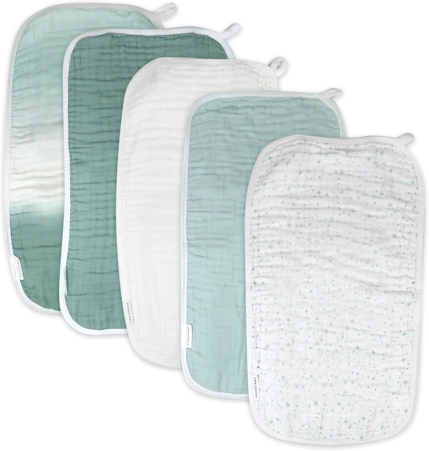 HonestBaby Baby Organic Cotton Multi-layer Burp Cloths Multipack