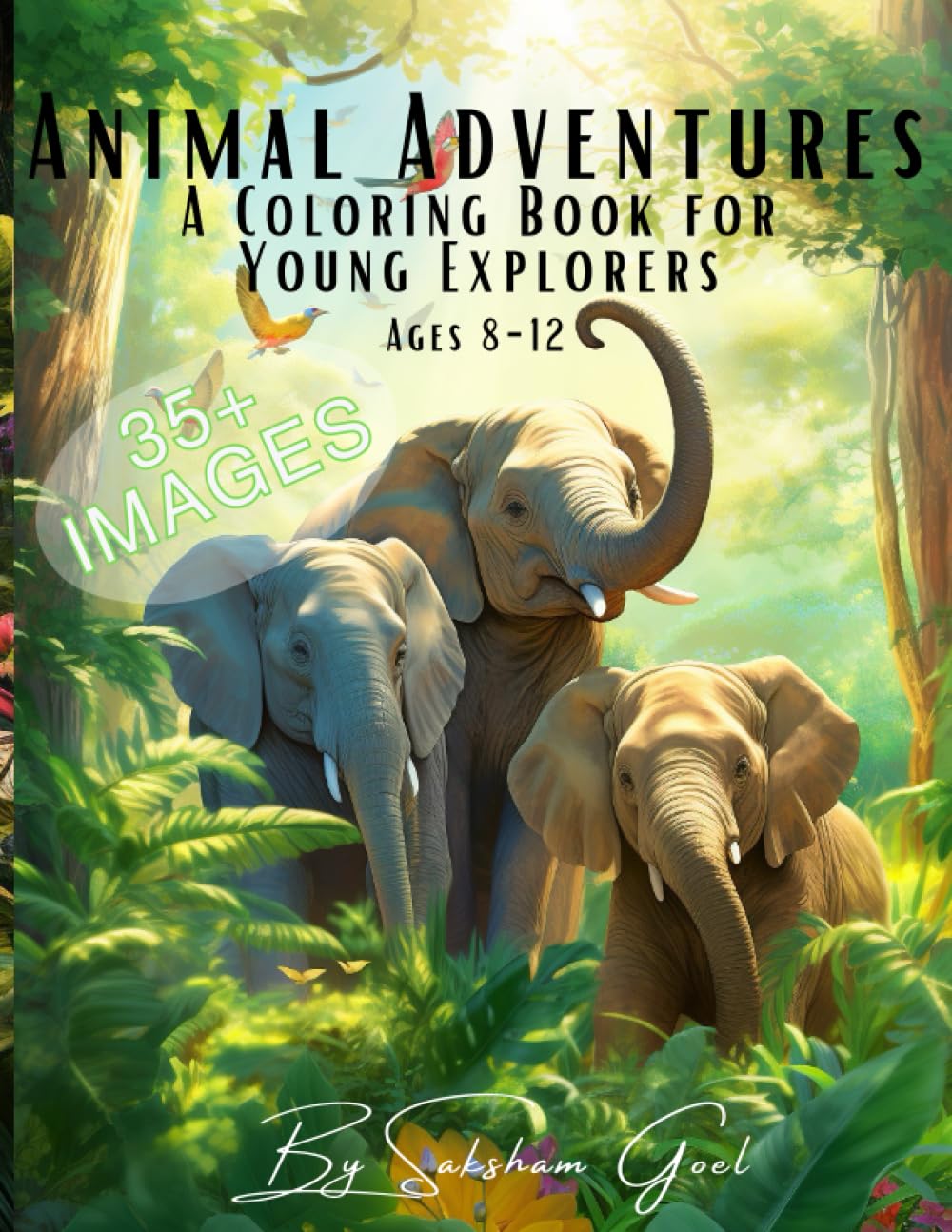 Animal Adventures: A Coloring Book for Young Explorers | Ages 8 - 12 | 35+ Images: Gifts for Boys and Girls Ages 8-12 containing Instructions and 40 ... Animals to enhance learning with enjoyment