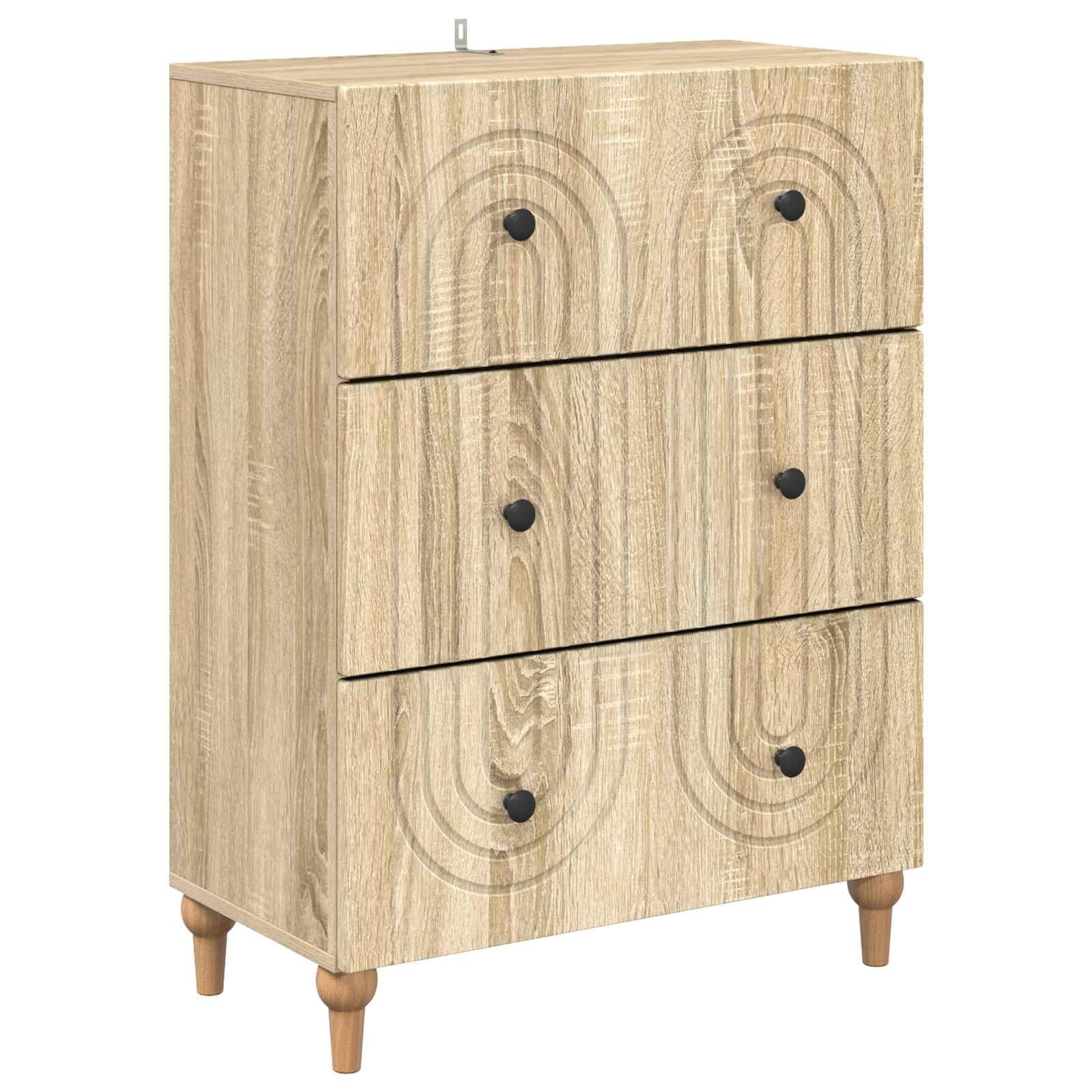 Buffet pour salon et couloir moderne en bois de chêne Sonoma clair