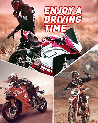 Miniatura 7 de Guantes de motocicleta, guantes de motocicleta para pantalla táctil con nudillos duros, guantes tácticos, guantes de equitación antideslizantes para