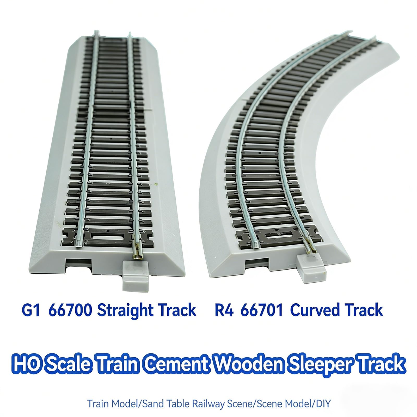 Eisenbahnschienen Modellset HO Maßstab mit gebogener und gerader Option für Miniatur Gleislandschaften zum Bauen von Gleisen