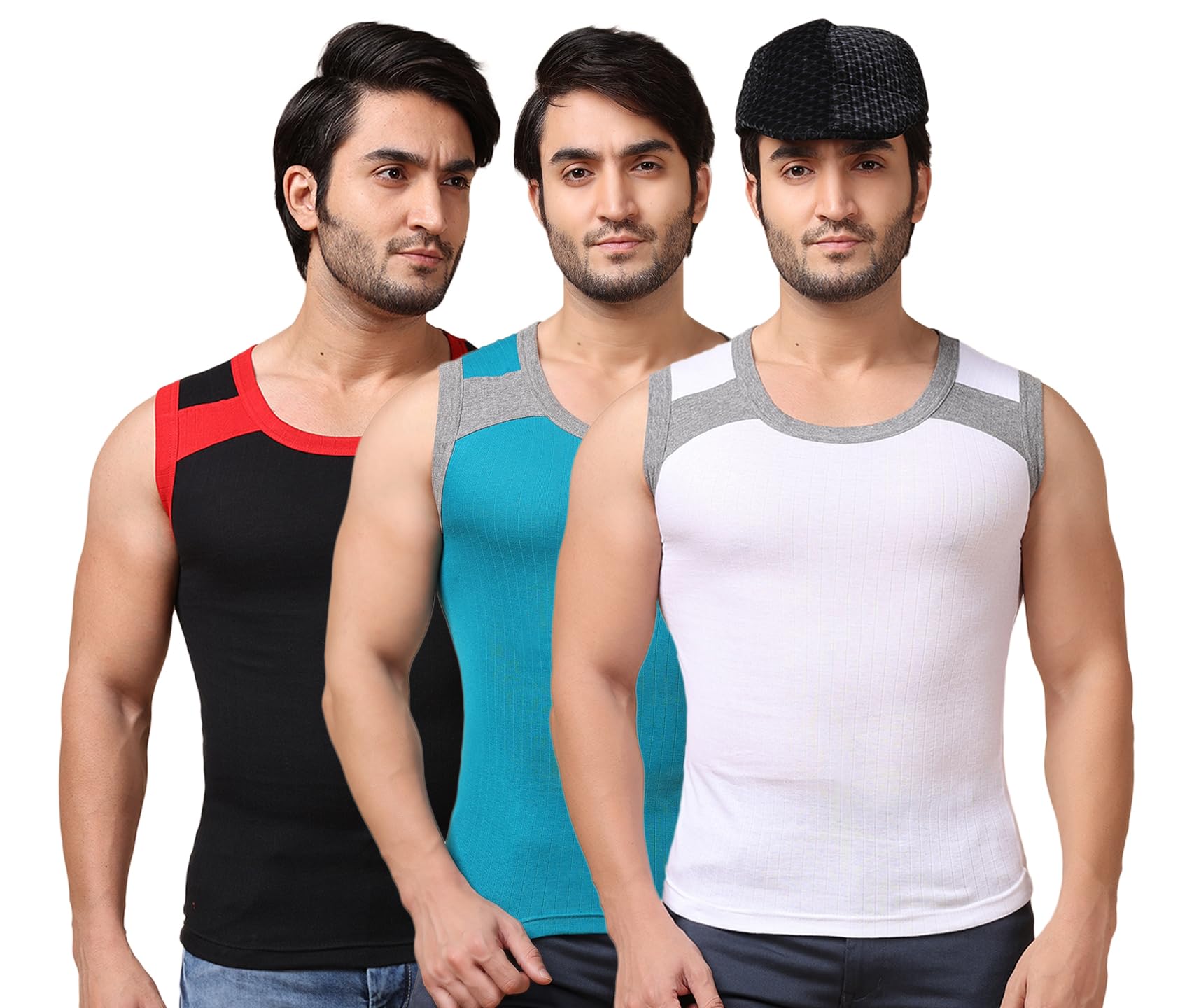 dollar bigboss Men's Solid Cotton Gym Vest (Colour May Vary)-picture-24