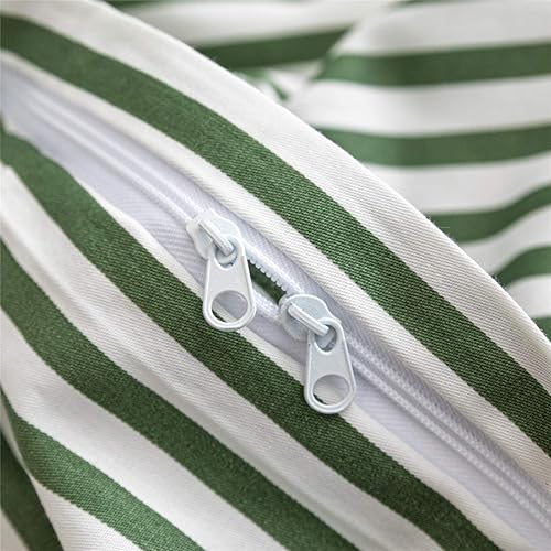 Miniatura 4 de JELLYMONI - Juego de funda de edredón de 100% algodón natural, juego de 3 piezas, funda de edredón con cierre de cremallera y lazos, blanco con