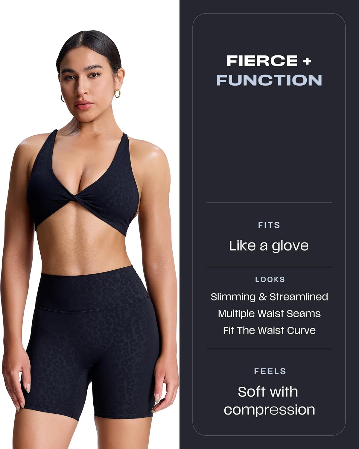 Aoxjox Trinity Workout Biker Shorts for Women Tummy Control High Waisted Exercise Athletic Gym Running Yoga Short 6"