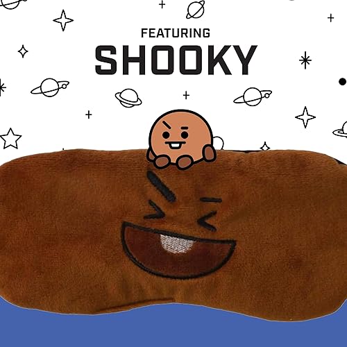 Miniatura 3 de Concept One BT21 LINE Friends Shooky Big Face - Máscara de ojos para dormir, color marrón, talla única