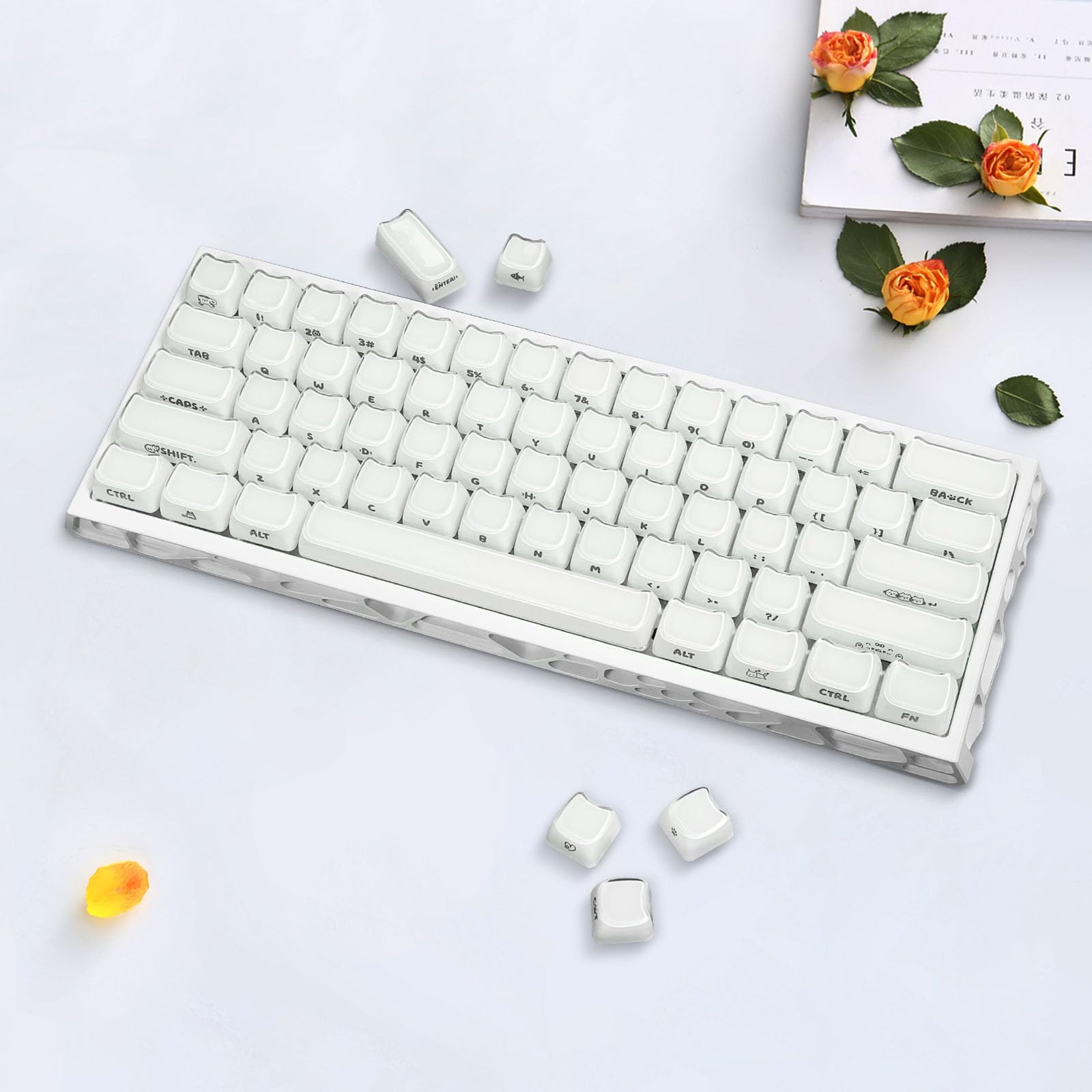 Completa 119 MAO Profile Keycap Collection in Jelly Texture e Tema per la maggior parte dei layout di tastiera meccanici Keycaps stampa laterale