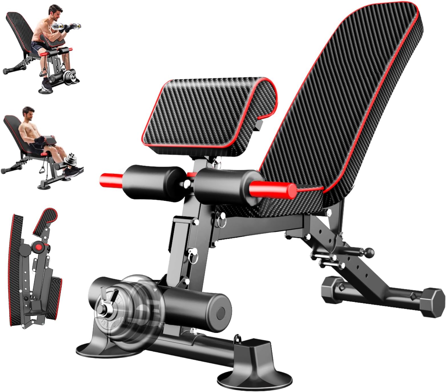 Z ZHICHI Adjustable Weight Bench multi-function Workout Bench for Home Gym,Fo...