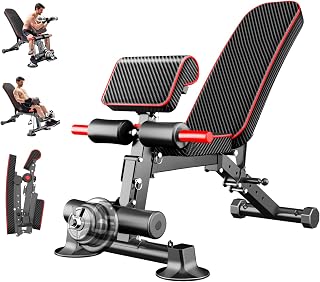 Adjustable Weight Bench multi-function Workout Bench for Home Gym,Foldable Incline Decline Benches for Full Body Workout 660LBS