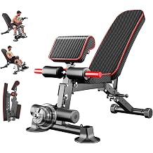 Z ZHICHI Adjustable Weight Bench multi-function Workout Bench for Home Gym,Foldable Incline Decline Benches for Full Body Workout 660LBS
