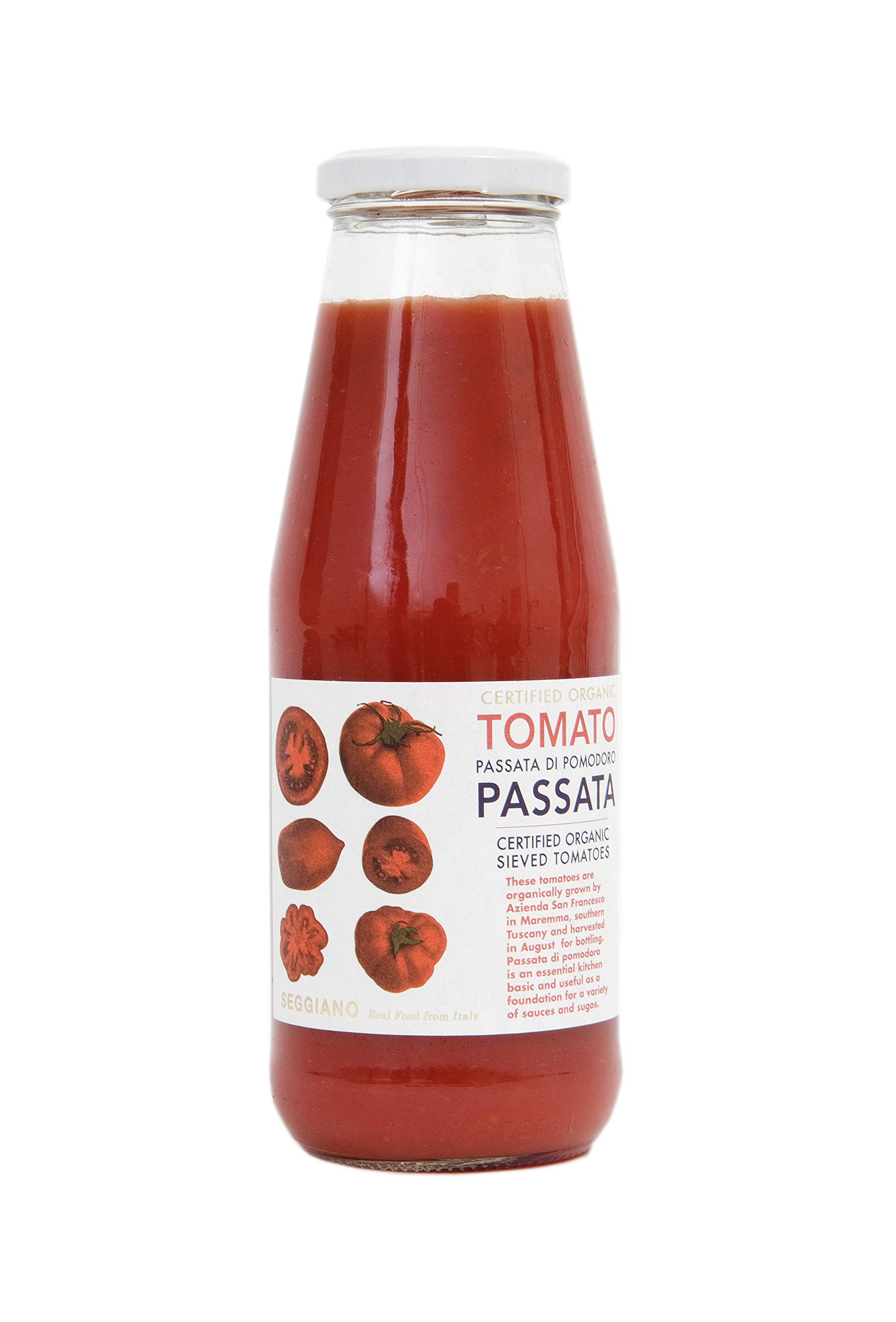 Seggiano Premium organiczny pomidor sycylijski Passata 500 g - wegański. wegetariański, wolny od GMO i organiczny - wykonany ze świeżych pomidorów winorośli - zapakowany ze smakiem