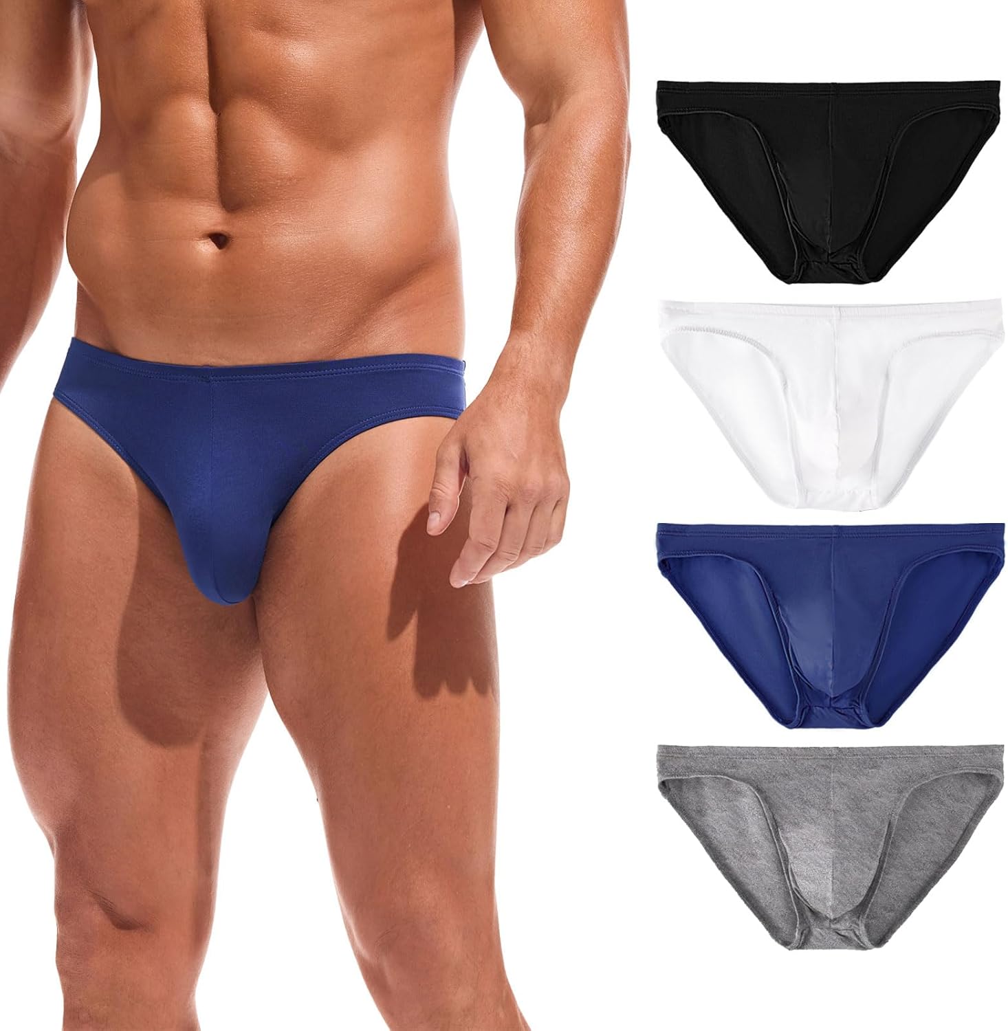 Summer Code Mens Soft Modal Briefs Low Rise Lightweight Underwear