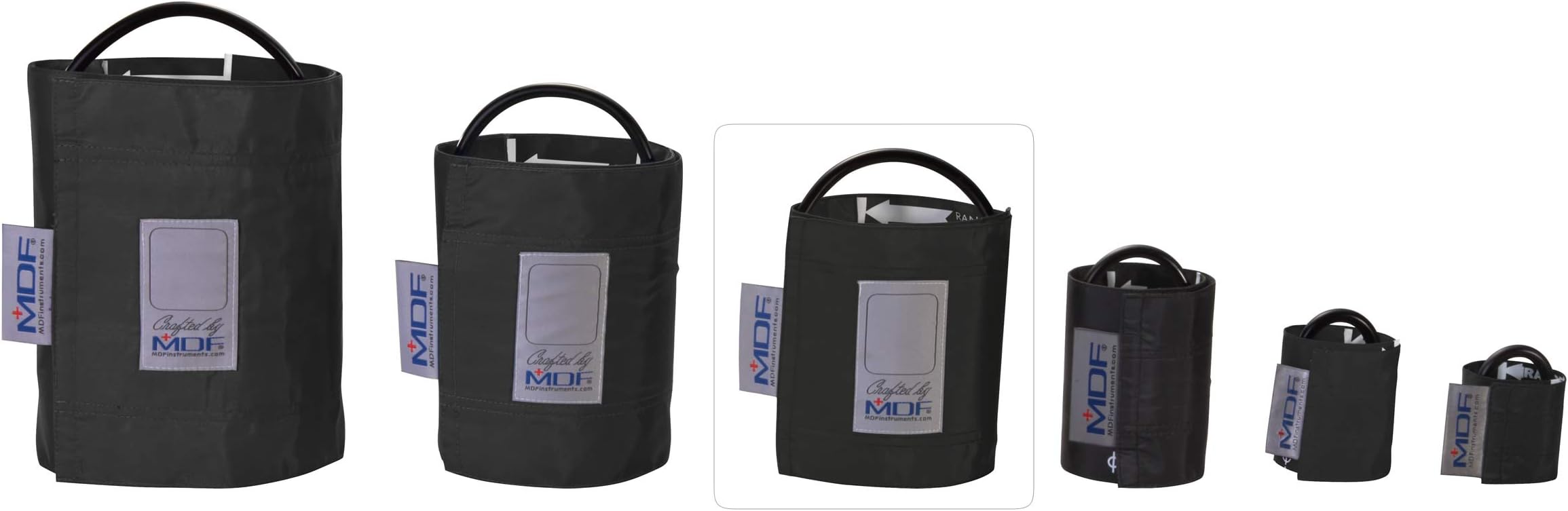 MDF Instruments Latex-Free Adult Replacement Blood Pressure Monitor Cuff - Single Tube - Black (MDF2100451-11)