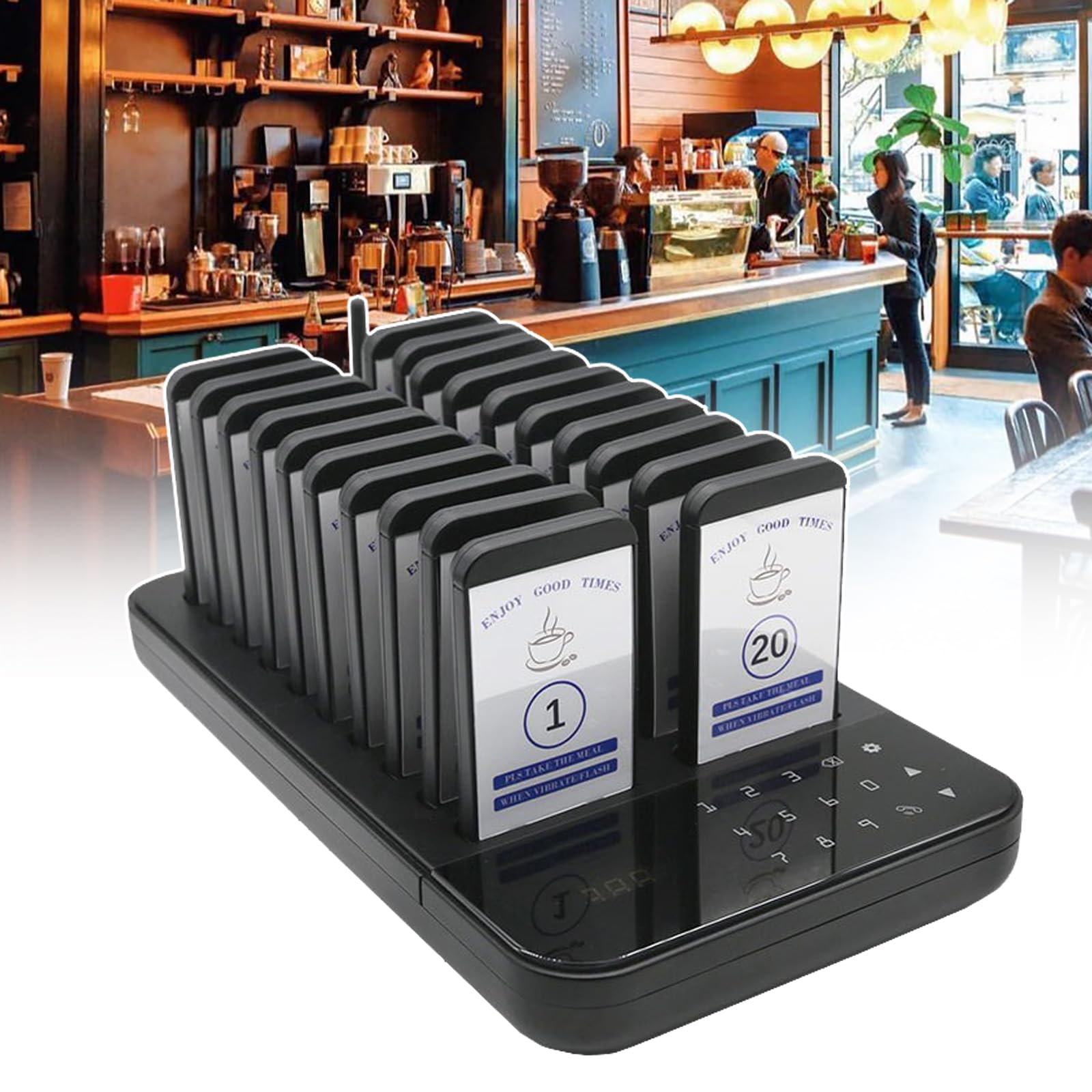 Système d'appel sans fil bipeur restaurant 500m pour café et salon de thé