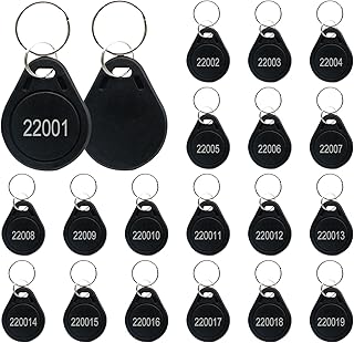 50 szt. 26-bitowych breloków zbliżeniowych kompatybilnych z kluczami prox ISOProx 1346 1386 1326 H10301, współpracuje z większością systemów kontroli dostępu (50 szt.)