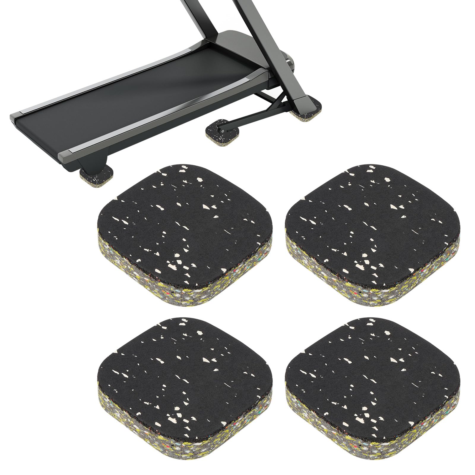 Almohadilla anti vibración y tapete a prueba de sonido para fitness de 4x4
