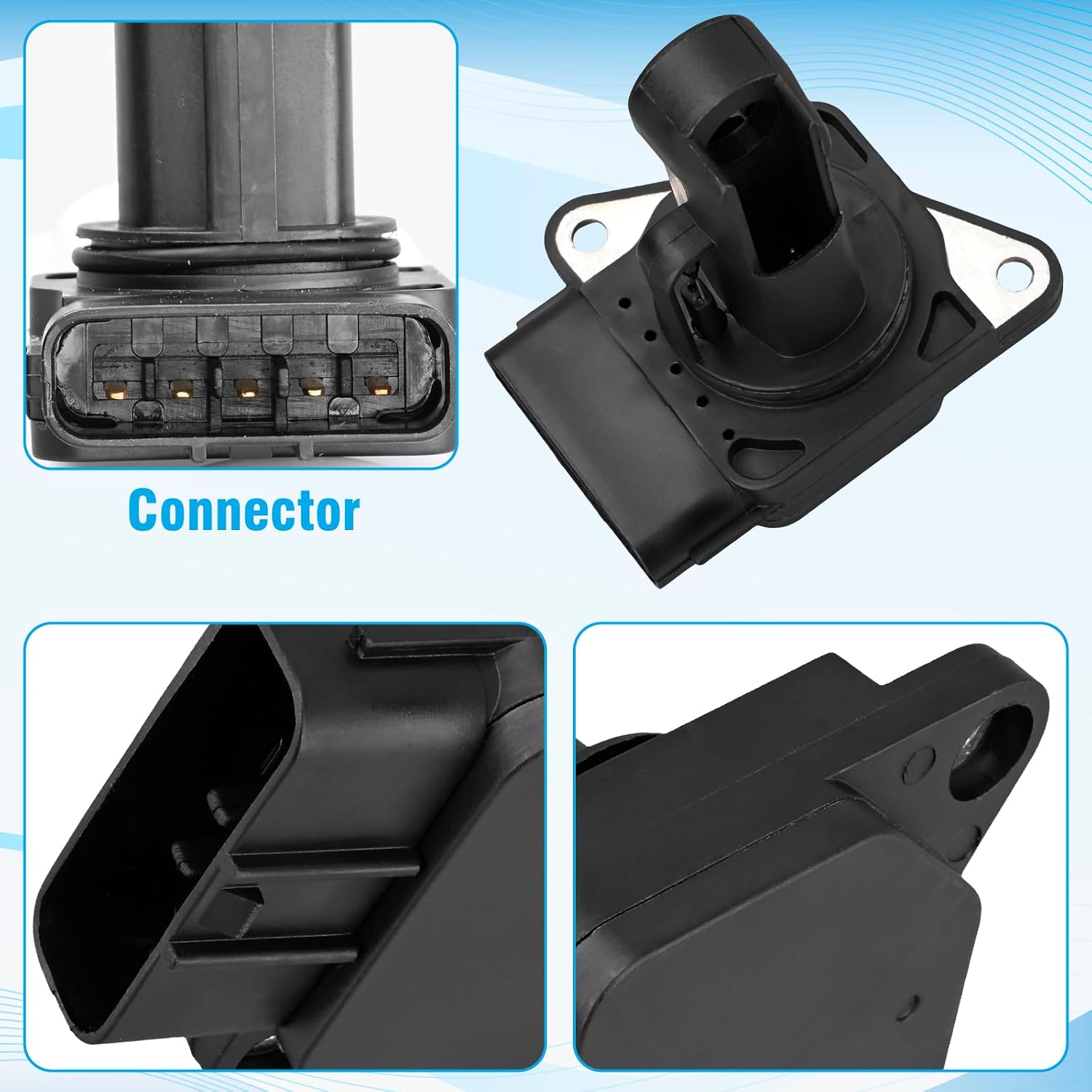 Mass Air Flow Sensor MAF Compatible With 4Runner Avalon Camry Celica Corolla ES300 ES330 FJ Cruiser GS300 GS430 GS450h IS300 Matrix Prius 22204-0L010