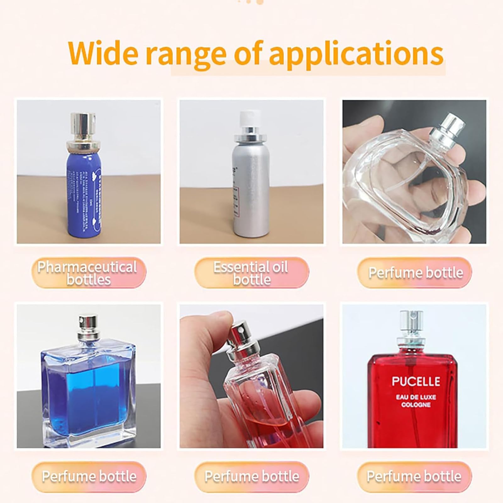 Crimpadora manual de viales para botellas de perfume y vidrio, máquina prensadora de mano con sellos de aluminio, tamaño de 13-20 mm para uso profesional