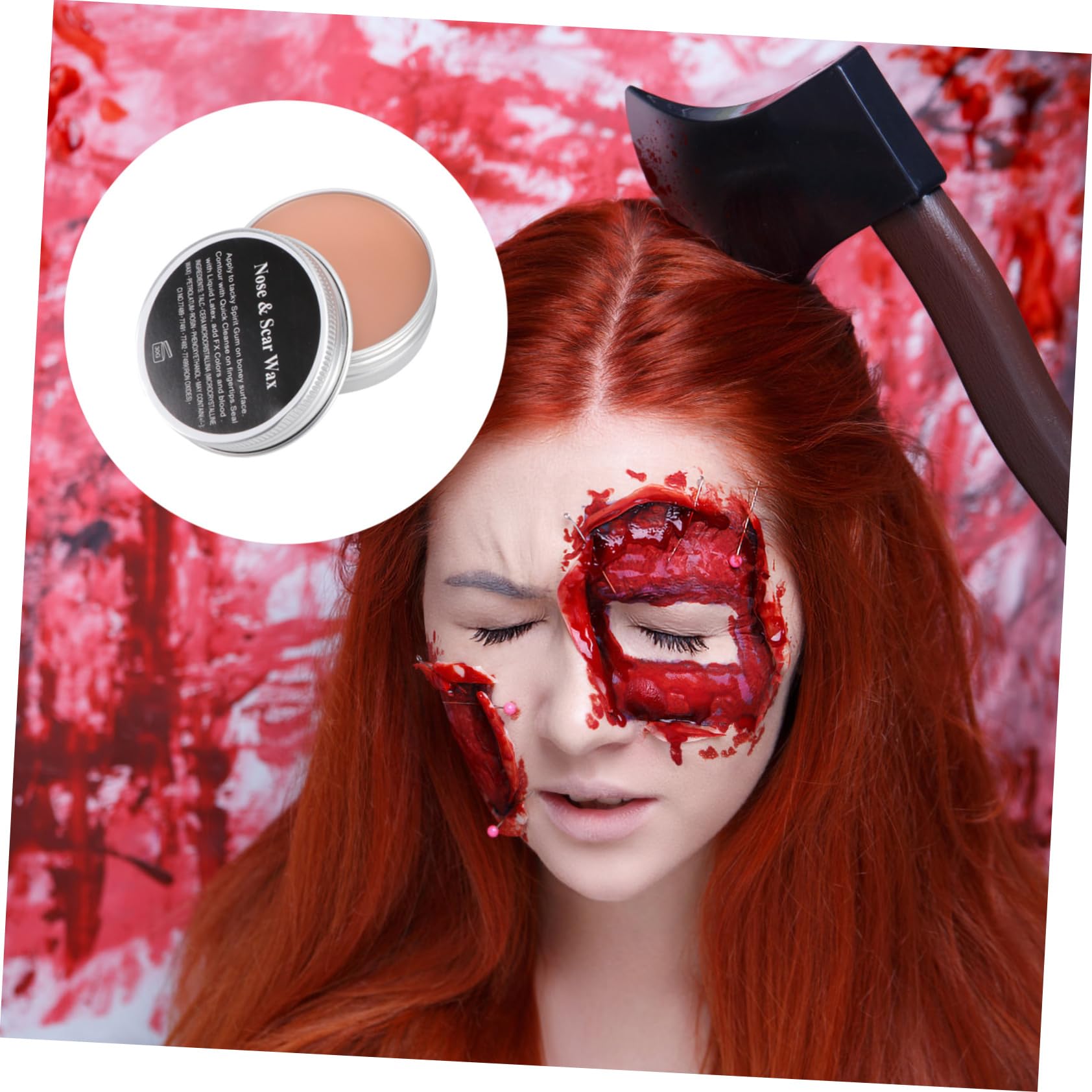 FRCOLOR Crema De Maquillaje Para Efectos Especiales Cera Para Cicatrices Falsas Kit De Maquillaje Para Halloween Con Espátula y Disfraces