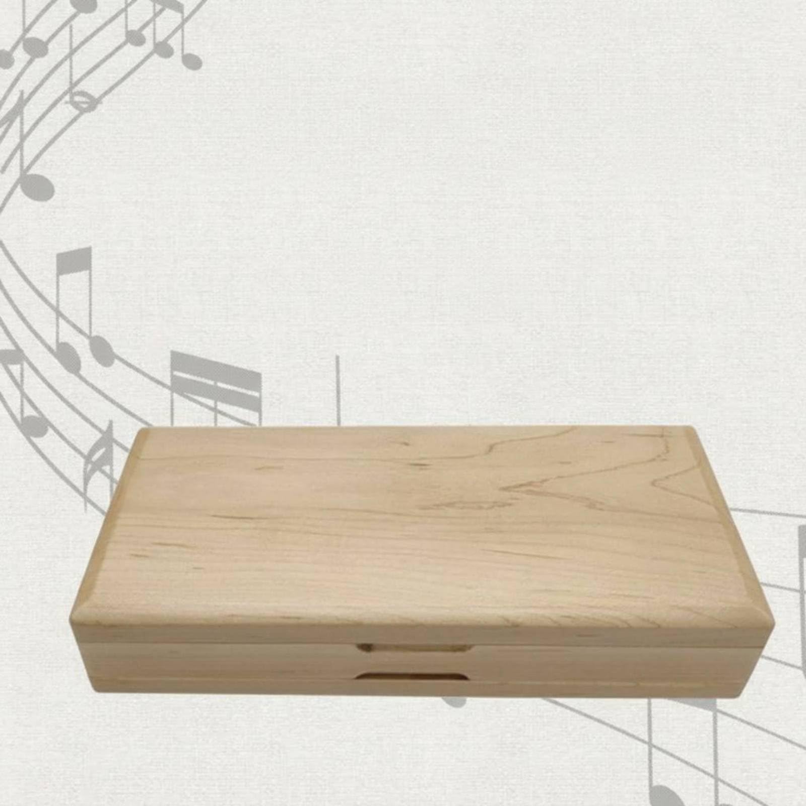 Rohrkasten koffer Rohrhalter Aufbewahrungsbox Transportbox aus Ahorn mit Flanellinnenraum für Sicheren Halt Und Übersichtliche Ordnung für Proben Unterricht Reisen Aufführungen