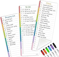 Vista 1 de JJPRO Calcomanías coloridas reutilizables para pizarra blanca, 4 x 11 pulgadas, paquete de 3 para todas las superficies lisas, no magnéticas, se