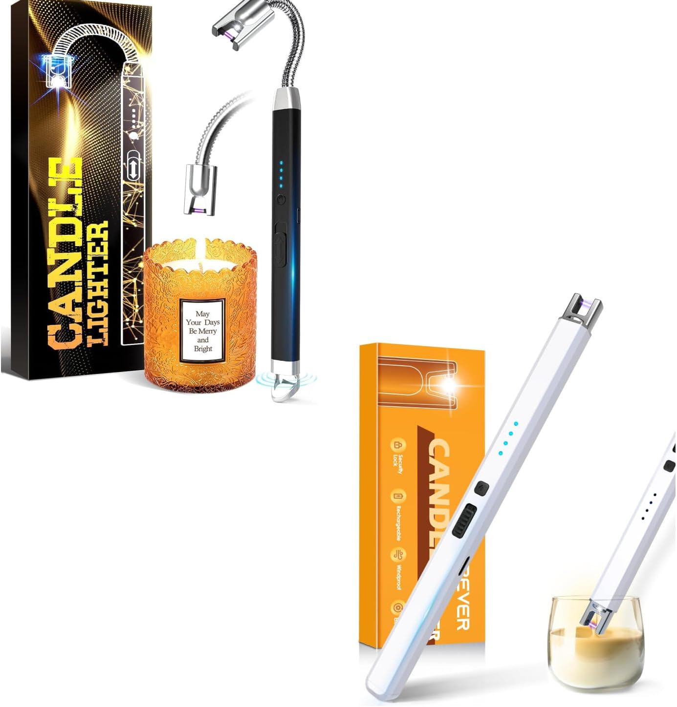 Electric Candle Lighters Upgraded Men Gifts LED Light Arc