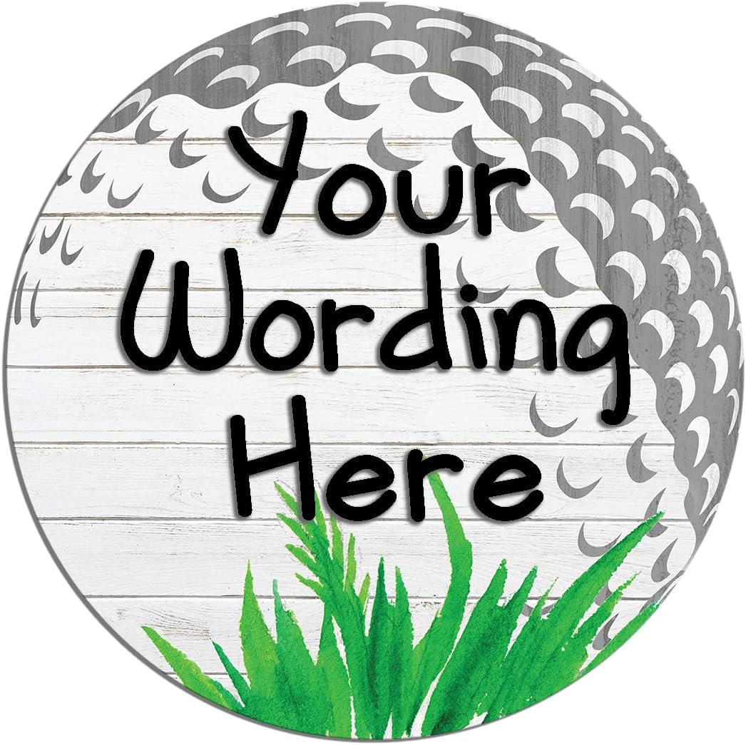 PK Décor Golf Ball Yard Sign Personalized - Golfer Gifts For Men or Women - ADD Your Own Text - Custom Golf Garden Flag for Outside Weatherproof - Golfer Birthday - QUICK