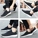 VAMJAM Chaussures de course pour hommes Ultra Léger Respirant Chaussures de marche Non Slip Athletic Mode Sneakers Mesh Workout Casual Sports Shoes