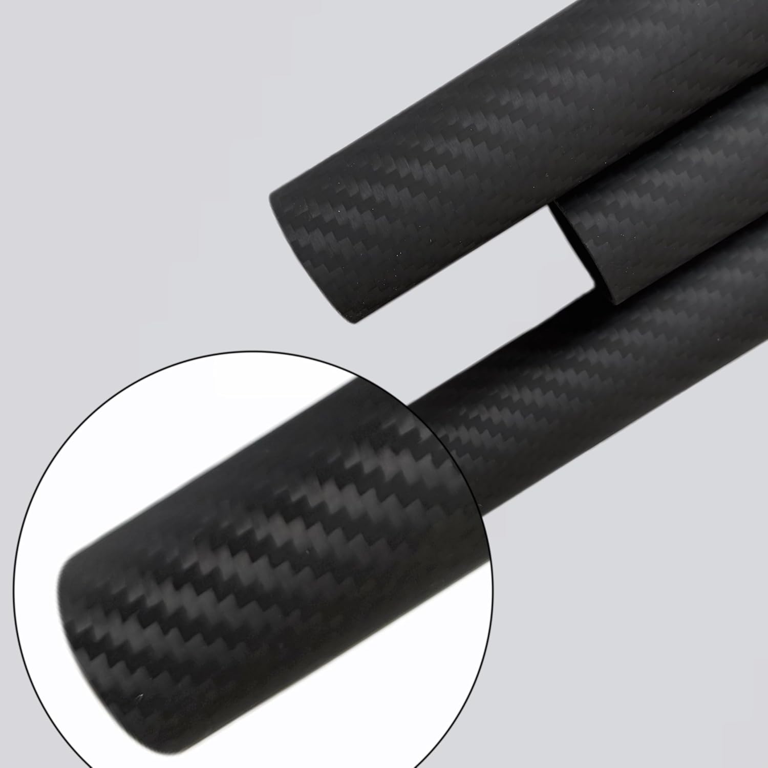 2pcs 3K Carbon Fiber Tube 18x16x420mm Matte Twill UAV DIY | Precision Roll Wrapped Construction, Ultra-Lightweight & Rigid, Strict Tolerance Control, Bubble-Free Structure