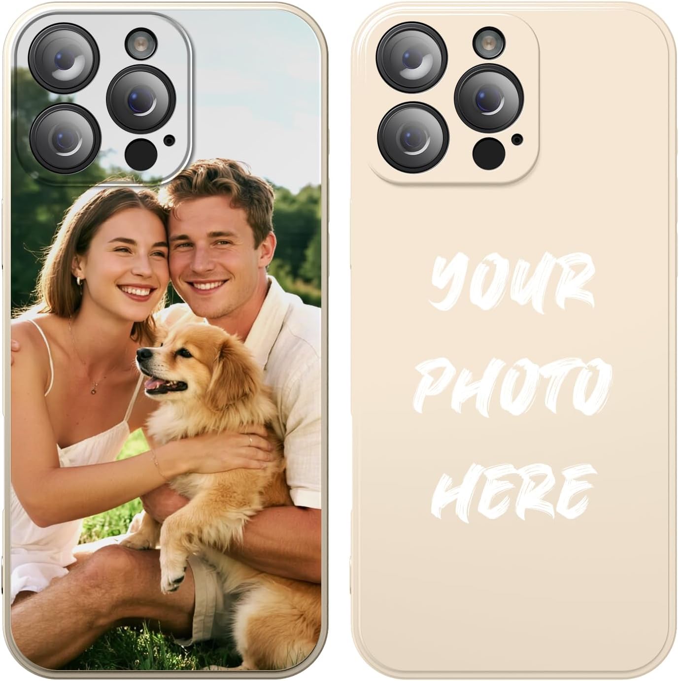 Custom Photo Phone Case for iPhone 17 16 15 14 13 12 11 and Samsung Galaxy S26 S25 S24 S23 – Personalized Picture Design, UV Matte Print, Shockproof TPU, Printed in USA