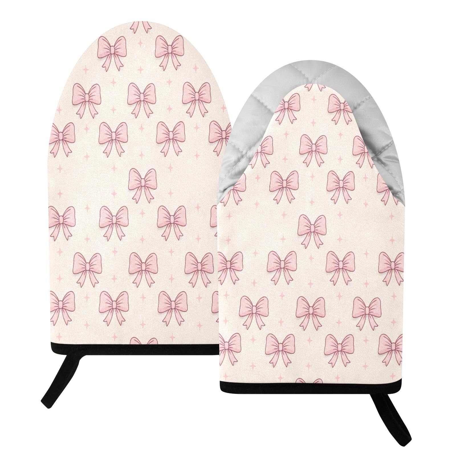 BURSTDDY Bows Oven Mitt,Heat Resistant Kitchen Mitts for Cooking
