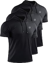 NELEUS Men's Dry Fit Performance Athletic Shirt with Hoods