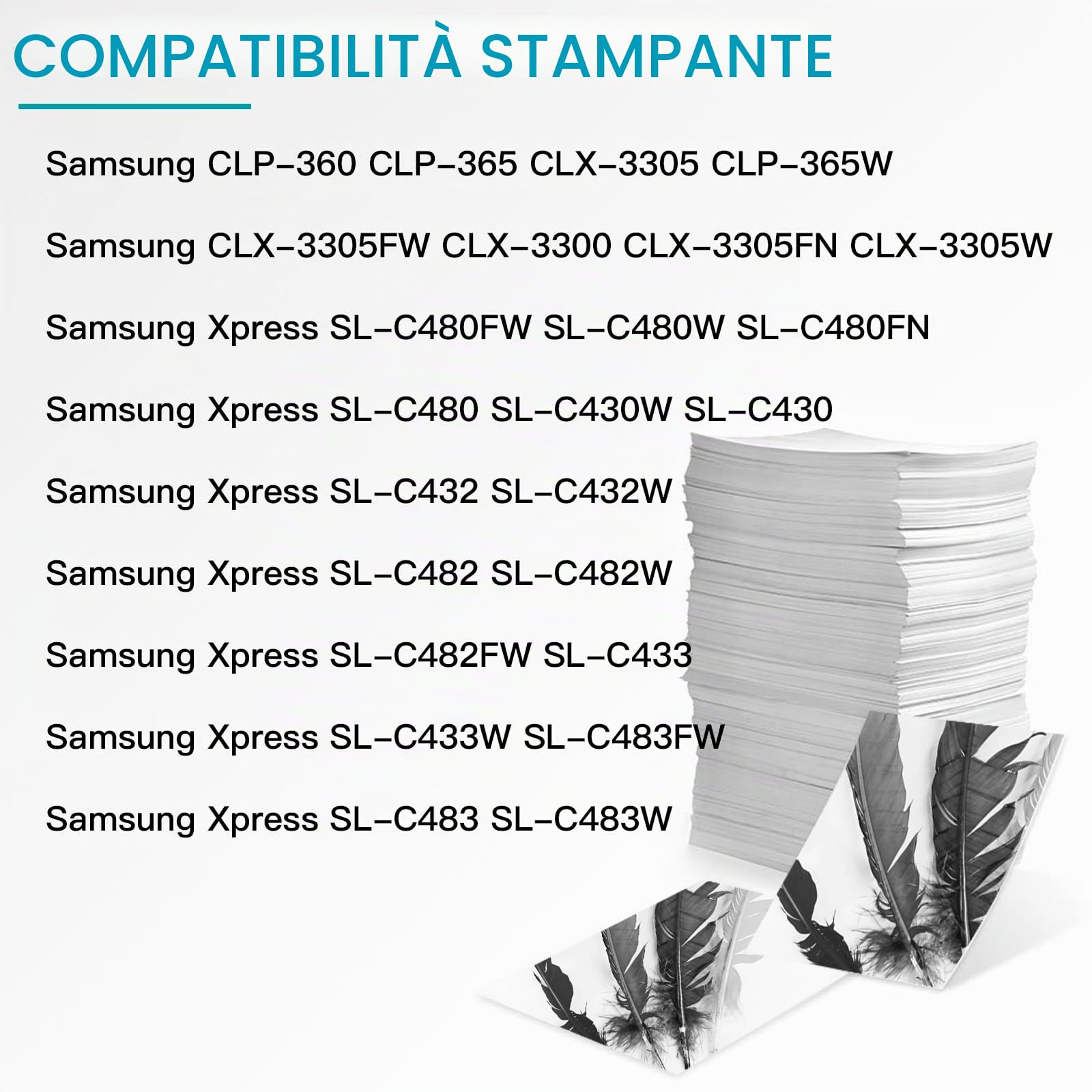 BeOne R406 CLT-R406/SEE CLT-R406 Unità Tamburo di Imaging Compatibile per Stampante Samsung C410W CF460FW C460W CLP-360 CLP-365 CLX-3305 CLP-365W CLX-3305FW CLX-3300 CLX-3305FN CLX-3305W CLX-3305N