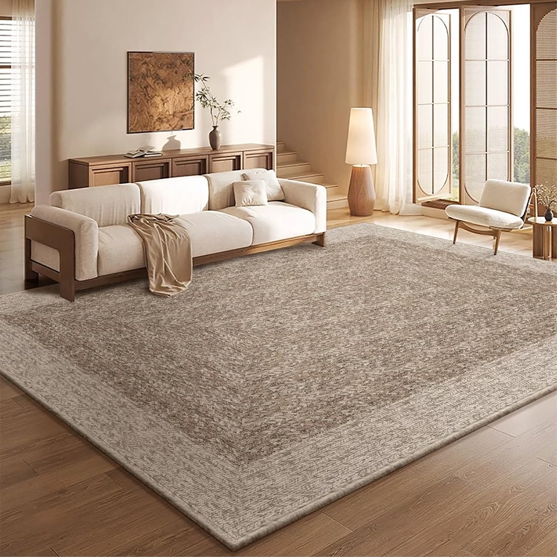 Tapis lavable en machine 160x250 cm qui ne glisse pas pour grand salon