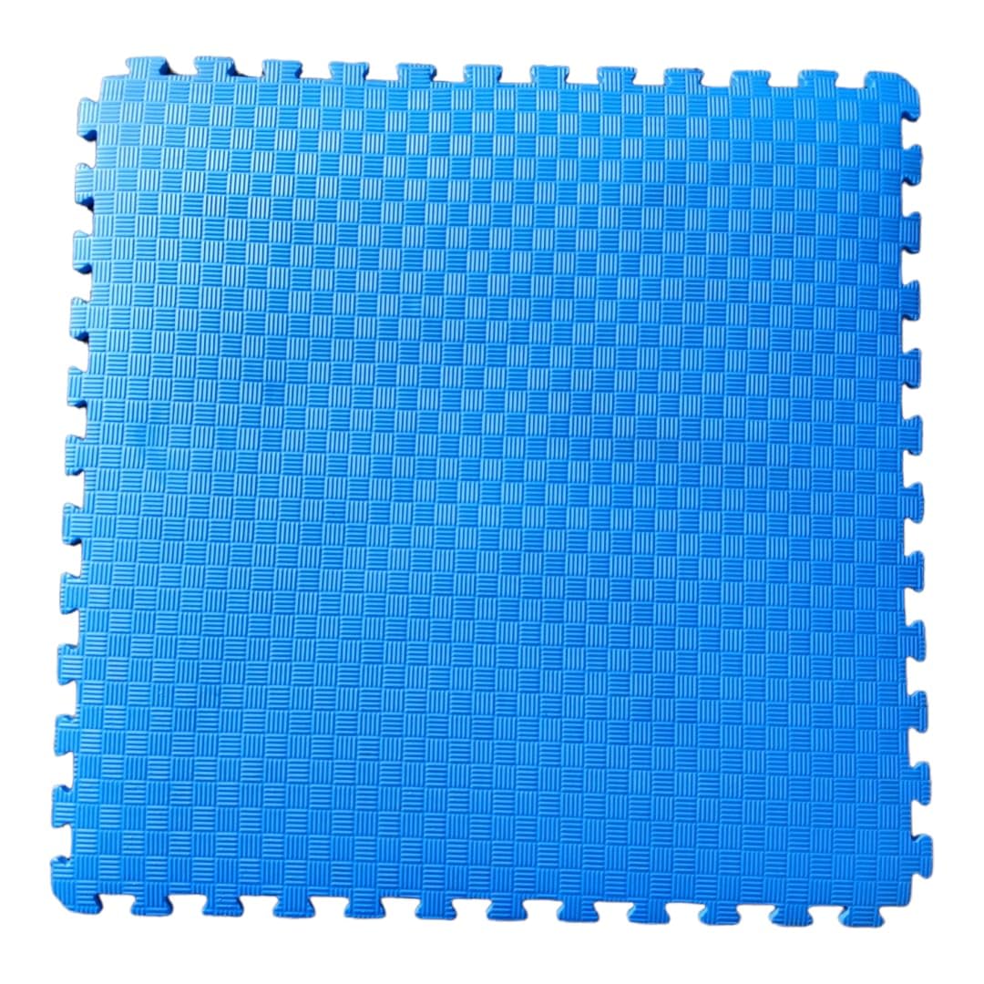 Tatami Puzzle 100x100x4 cm Set 5 Pezzi Rosso/Blu | Pavimento Palestra Antitrauma per MMA, Judo e Arti Marziali