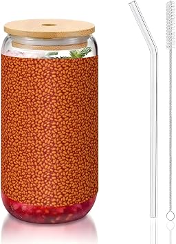 16oz Glass Juice Bottles with Lids, Baked Beans, Reusable Storage for Milk, Kombucha, Ginger Shots, Dishwasher Safe Jars